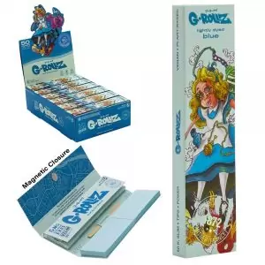 G-ROLLZ | Dunkees 'Alice' Blue - 50 KS Slim Papers + Tips (24 Booklets Display)